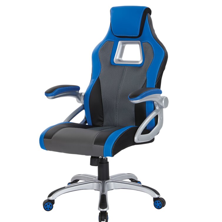 Symple Stuff Lahey Adjustable Ergonomic Faux Leather Swiveling PC Racing Game Chair